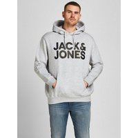 Jack & Jones Hoodie Hoodie mit Logo Print JJECORP Kapuzen Pullover 6480 in Grau von jack & jones