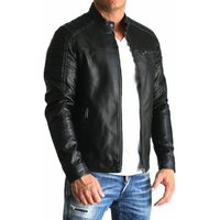 Jack & Jones Lederjacke Biker Jacke aus Lederimitat von jack & jones