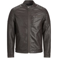 Jack & Jones Lederjacke Biker Jacke aus Lederimitat von jack & jones