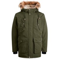 Jack & Jones Parka Große Größen Herren Parka warm gefüttert oliv Jack&Jones von jack & jones