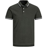 Jack & Jones Poloshirt + Fit Polo Shirt JJEPAULOS Sommer Hemd Pique (1-tlg) 3615 in Dunkelgrau von jack & jones