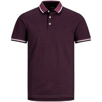 Jack & Jones Poloshirt Polo Shirt JJEPAULOS Sommer Hemd Kragen Pique Cotton (1-tlg) 3613 in Violett von jack & jones