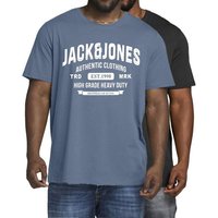 Jack & Jones Print-Shirt (2er-Pack) in Unifarben, aus Baumwolle von jack & jones