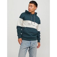 Jack & Jones Sweatshirt Design Kapuzenpullover Hoodie mit Bauchtasche JORLAKEWOOD 6542 in Grün von jack & jones