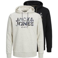 Jack & Jones Sweatshirt Herren Hoodie, 2er Pack - JJJAMES SWEAT HOOD von jack & jones