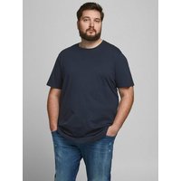Jack & Jones T-Shirt Basic Plus SizeT-Shirt Kurzarm Übergrößen Shirt JJENOA 4834 in Navy von jack & jones