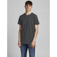 Jack & Jones T-Shirt Basic T-Shirt Rundhals Kurzarm JJEBASHER 5979 in Grau von jack & jones