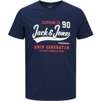 Jack & Jones T-Shirt Herren T-Shirt Rundhals Kurzarm JJELOGO TEE SS O-NECK 2 COL von jack & jones