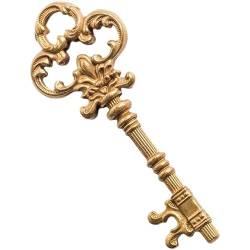 Vintage Key Form Messing Retro Keychain Barockstil reiner Kupfer Anhänger Exquisite Persönlichkeit Europäisches klassisches kreatives Geschenk von jackeywu