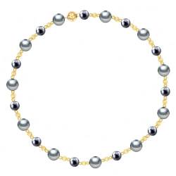Sternengalaxy Perlenkette - elegantes 925 Sterlingsilber mit magnetischem runden Verschluss, einzigartige Schlüsselbeinkette für Frauen von jackeywu