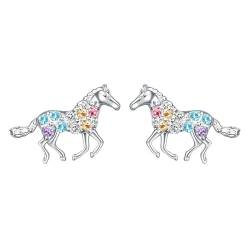Pferde Mädchen Geschenk Ohrringe Pferd Mädchen Silber Schmuck Mädchen Rhinestones Pferd Ohrringe Geschenke Für Mädchen Damen horse von jagosen