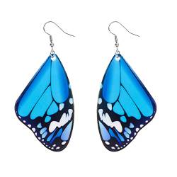 jagosen Schmetterling Ohrringe für Frauen Bunte Acryl Insekt Flügel Ohrringe für Mädchen Bohemian Party Ethnischer Schmuck blue von jagosen