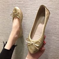 jalleria Damen Slip On Flache Schuhe Berufschuh mit Schleifenbesatz Ballerina Sandale von jalleria