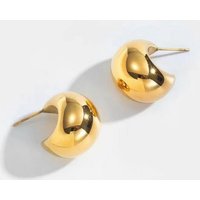 jalleria Paar Ohrhänger Ohrringe für Damen, ovale Creolen mit Büroklammer Eleganter Retro von jalleria