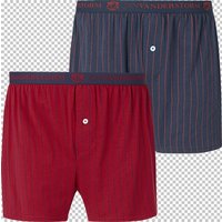 2er Pack Boxershorts NICKE Jan Vanderstorm rot dunkelblau von jan vanderstorm