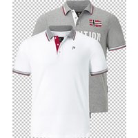 Doppelpack Poloshirt JOHAN Jan Vanderstorm grau von jan vanderstorm