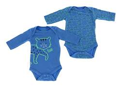 jbc 2er Set Baby Bio Baumwolle Body Kleinkind 0-24 Monate Motiv Katze (0-2 Monate - Größe 50-56) von jbc