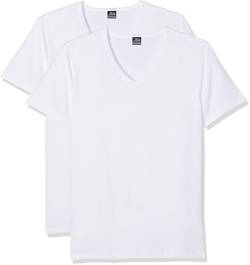 jbs - Premium T-Shirt für Herren im Doppelpack - Unterziehshirt mit V-Halsausschnitt - Hoher Baumwollanteil - Weiss - Grösse XX-Large (JBS-1030-20-1-2XL) von jbs