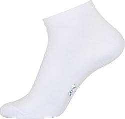 jbs Socken aus Bambus für Herren, Sneaker-Bambussocken für Männer in 7er Pack, weiß, 37-42 von jbs