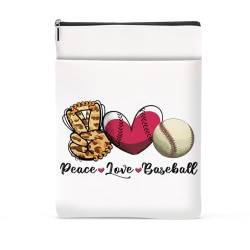 Lustiges Baseball-Buch-Liebhaber, Geschenk, Buchhülle, Baseball-Geschenke, Buchtasche, Buchschutz, mit Vordertasche, Baseball-Zubehör für Frauen, Mädchen, Freunde, Geburtstag, Weihnachten, von jealance