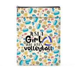 Niedliche Volleyball-Liebhaber, Geschenke, Buchhülle, Volleyball-Geschenke für Teenager, Mädchen, Frauen, Buchtasche, Buchschutz mit Vordertasche, Volleyballsachen, Geburtstag, Weihnachten, von jealance