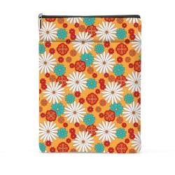 Retro Floral Daisy Pattern Book Lovers Gifts Waterproof Book Sleeve Book Pouch Book Protector with Zipper and Front Pocket BookCover Case for Women Friend Mom Grandma Book Accessories Book Club Gifts von jealance
