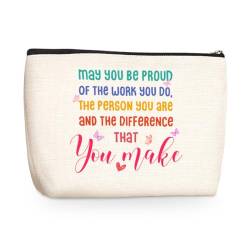 jealance Bürobedarf, Geschenke, Make-up-Tasche, Kosmetiktasche, Reisetasche für Damen, Chef, Kollegen, Hautpflege-Tasche für Geburtstag, Boss Day, DifferenceYouMake, 9.7" x 6.8 "x 2" von jealance