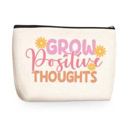 jealance Kosmetiktasche für psychische Gesundheit, Kosmetik, Reisetasche für Frauen, Beraterin, Therapeutin, Psychologin, Hautpflege-Tasche, GrowPositive, 9.7" x 6.8 "x 2" von jealance