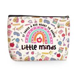 jealance Lehrer-Geschenke, Lehrer-Wertschätzungsgeschenke, Make-up-Tasche, Kosmetiktasche, Abschlussgeschenk für Frauen, Weihnachten, Geburtstag, LittleMind, 9.7" x 6.8 "x 2" von jealance