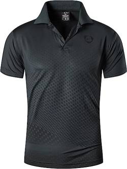 Jeansian Herren Summer Sportswear Wicking Breathable Short Sleeve Polo T-Shirts Tops LSL195 Gray XL von jeansian