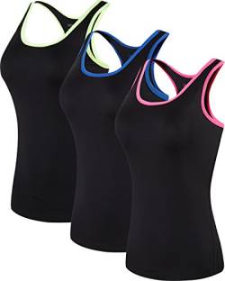 jeansian Damen 3 Packs Sport Schnelltrocknend Muskelshirt Tank Top Vests Westen Armellos T-Shirt SWT237 PackA S von jeansian