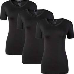 jeansian Damen 3 Packs Sport Slim Breathable Short Sleeve T-Shirt Tee Tops SWT240 PackE L von jeansian