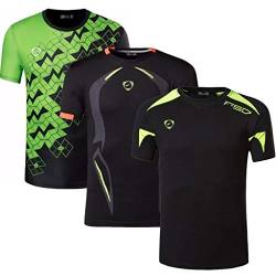 jeansian Herren 3 Packs Sport Slim Short Sleeves Compression T-Shirt Tee LSL111_187_3209 Black XL von jeansian