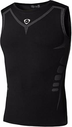 jeansian Herren Sport Quick Dry Compression Tank Tops Westen Shirt LSL3306, Lsl207_schwarz, XX-Large von jeansian