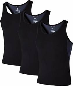 jeansian Herren Sportswear 3 Packs Sport Compression Tank Tops Vests Shirt LSL203 PackA XL von jeansian