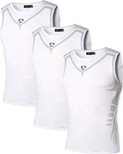 jeansian Herren Sportswear 3 Packs Sport Compression Tank Tops Vests Shirt LSL207 PackF M von jeansian