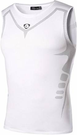 jeansian Herren Sportswear Sleeveless Sports Tank Tops LSL207 White XL von jeansian