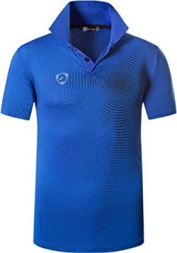 jeansian Herren Summer Sportswear Wicking Breathable Short Sleeve Polo T-Shirts Tops LSL266 Blue XXL von jeansian