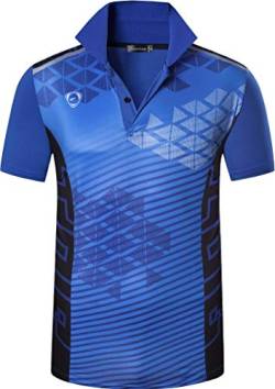 jeansian Herren Summer Sportswear Wicking Breathable Short Sleeve Polo T-Shirts Tops LSL294 Blue L von jeansian