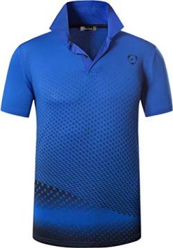 jeansian LSL195 Herren-Polo-Shirt für Sport im Freien, schnell trocknend, kurzärmelig, Lsl195_blau, XX-Large von jeansian