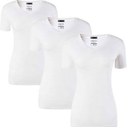 jeansian New Damen 3 Packs Sport Slim Breathable Short Sleeve T-Shirt Tee Tops SWT240 PackF L von jeansian