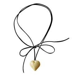 jebyltd Halskette mit Anhänger aus Kunstharz, verstellbar, schwarz-weißes Seil, kalter Wind, 8* 5* 1cm, Harz von jebyltd