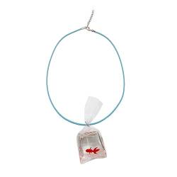 jebyltd Kreative Wasserbeutel Karpfen Halskette Transparent Acryl Anhänger Kette, 7* 5* 1cm, Acryl von jebyltd