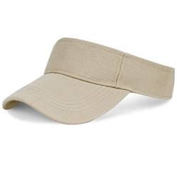 Unisex Visoren Cap Sonne Hut Golf Tenniskappe mit Sonnenblende Baseball Kappe Baseballmütze Einstellbar Visor Sommer Schirmmütze für Damen Herren (Khaki) von jerbro