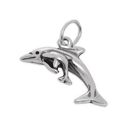 jewellerybox TheCharmWorks 925 Sterlingsilber Delfin Charm Anhänger von jewellerybox