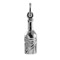 jewellerybox TheCharmWorks Sterling-Silber Bierflasche Flasche Bier Charmanhänger | Sterling Silver Beer Bottle Charm von jewellerybox