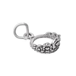 jewellerybox TheCharmWorks Sterling Silber Krone Diadem Charmanhänger | Tiara Crown Charm von jewellerybox