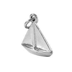 jewellerybox TheCharmWorks Sterling-Silber Segelboot Charmanhänger | Sterling Silver Sailing Boat Charm von jewellerybox