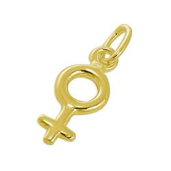 jewellerybox Vergoldeter kleiner weiblicher Symbol-Anhänger aus Sterlingsilber von jewellerybox