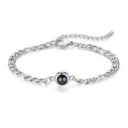 jewelora Personalisierte Armbänder mit Foto Projektion Armband Foto Armbänder im stein Geschenke für Ehemänner Freunde Ehefrauen Weihnachten, Geburtstag, Valentinstag Schmuck (C) von jewelora